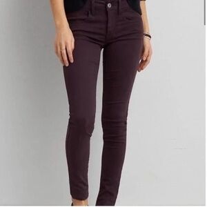 American Eagle Plum-Colored Jeggings